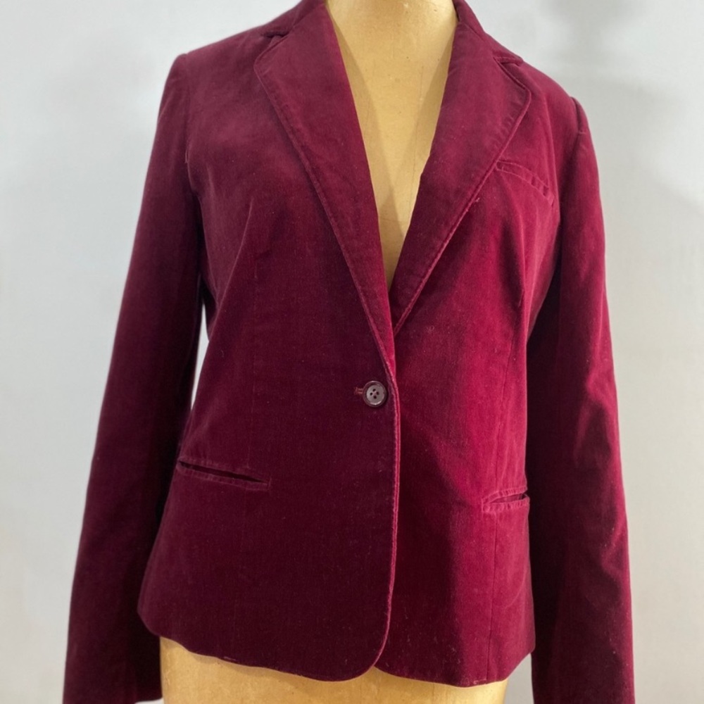 Mallards Point Velvet Burgundy blazer